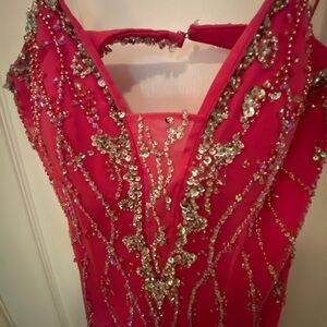Sean Collection, Hot Pink Sequin Dress, Size M